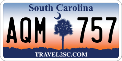 SC license plate AQM757