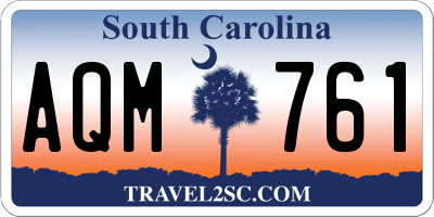 SC license plate AQM761