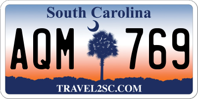 SC license plate AQM769