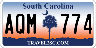 SC license plate AQM774