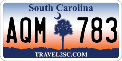 SC license plate AQM783