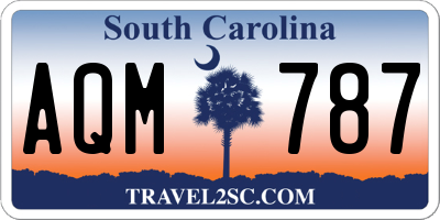SC license plate AQM787