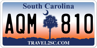 SC license plate AQM810