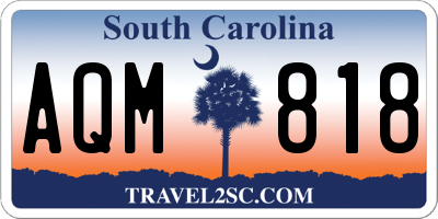 SC license plate AQM818