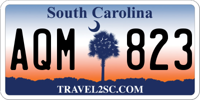 SC license plate AQM823