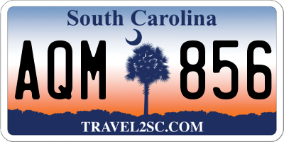 SC license plate AQM856