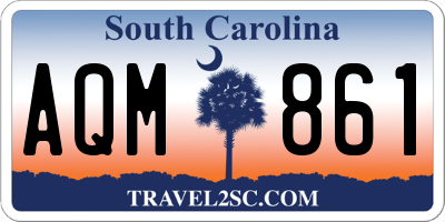 SC license plate AQM861