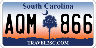SC license plate AQM866