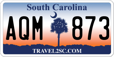 SC license plate AQM873