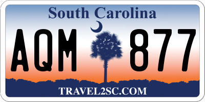 SC license plate AQM877