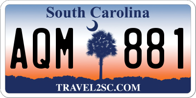 SC license plate AQM881