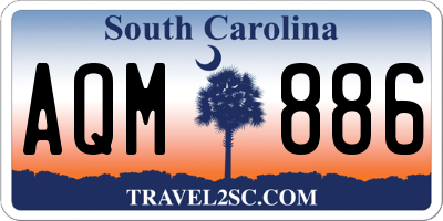 SC license plate AQM886