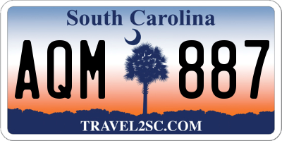 SC license plate AQM887
