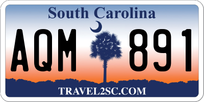 SC license plate AQM891