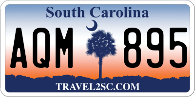 SC license plate AQM895