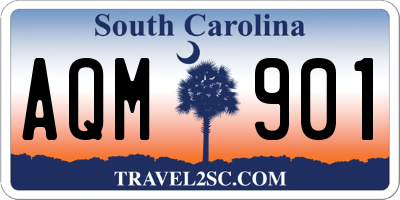SC license plate AQM901