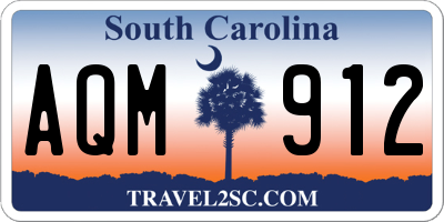 SC license plate AQM912