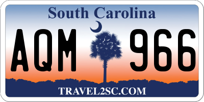 SC license plate AQM966