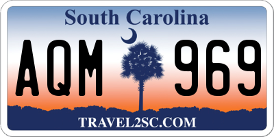 SC license plate AQM969