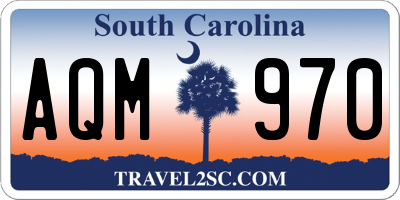 SC license plate AQM970