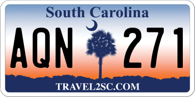 SC license plate AQN271