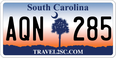 SC license plate AQN285