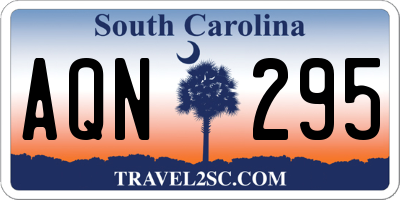 SC license plate AQN295