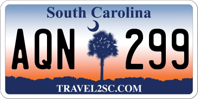 SC license plate AQN299