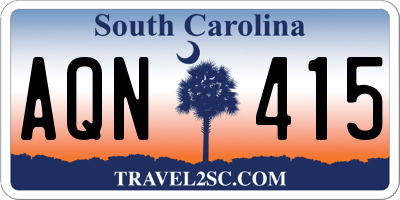 SC license plate AQN415
