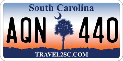 SC license plate AQN440