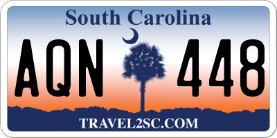 SC license plate AQN448