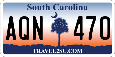 SC license plate AQN470