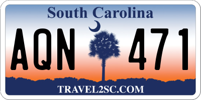 SC license plate AQN471