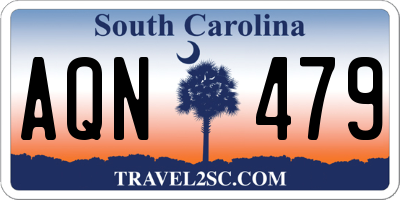 SC license plate AQN479
