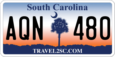 SC license plate AQN480