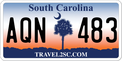 SC license plate AQN483