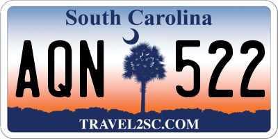 SC license plate AQN522