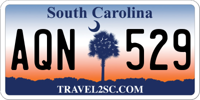 SC license plate AQN529