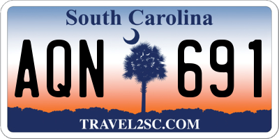 SC license plate AQN691