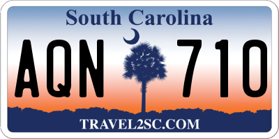 SC license plate AQN710