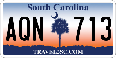 SC license plate AQN713