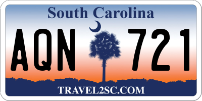 SC license plate AQN721