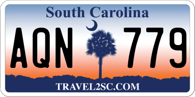 SC license plate AQN779