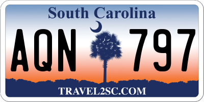 SC license plate AQN797