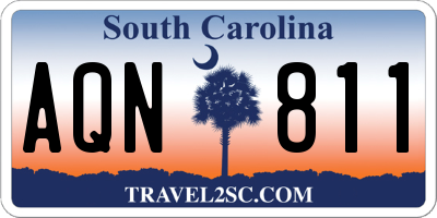 SC license plate AQN811