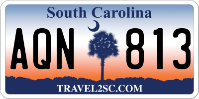 SC license plate AQN813