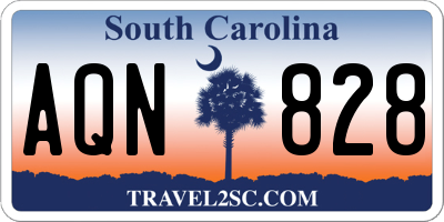 SC license plate AQN828