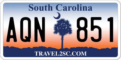 SC license plate AQN851