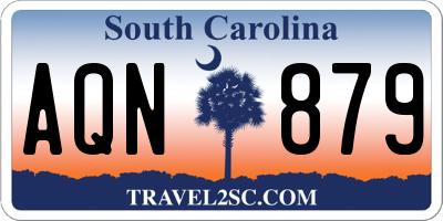 SC license plate AQN879