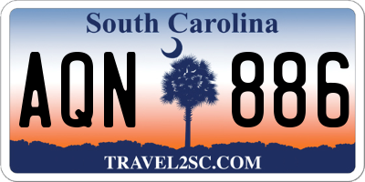 SC license plate AQN886
